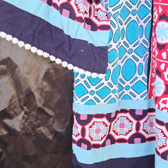 Womens Tunic Top Plus Size 2X  Medallion Tile Crochet Trim Boho Cottage Peasant - Picture 8 of 16